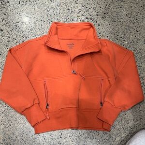 Old Navy Orange Kids Half-Zip Pullover